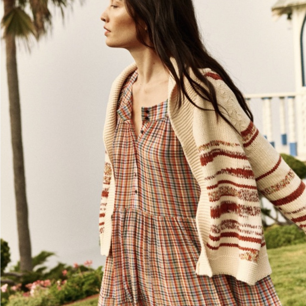 The Great. Sunset Landscape Lodge Cardigan Sweater - Picture 3 of 8